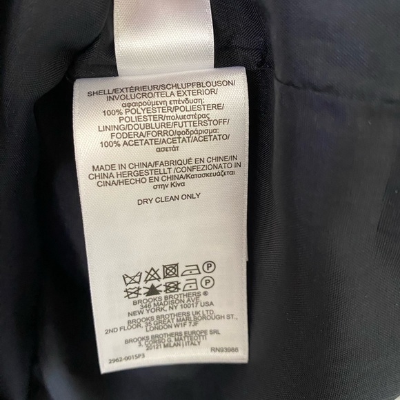 Brooks Brothers Faux Wrap Elegant Navy Blue Career Classy Dress - Picture 6 of 7